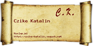 Czike Katalin névjegykártya