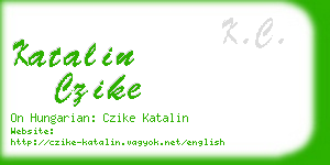 katalin czike business card